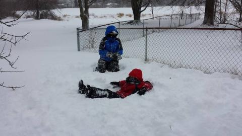 The Boys in the snow